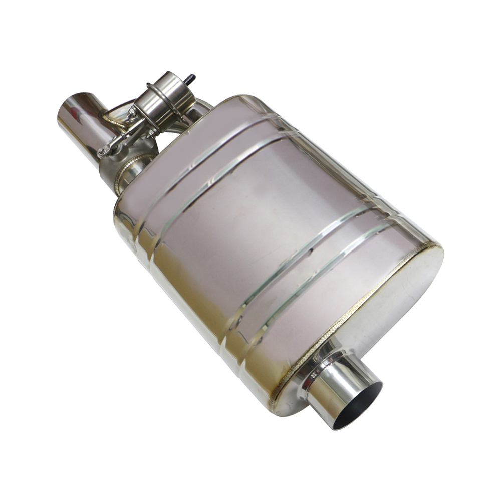 Universal Stainless Steel 304 Performance Remote Control Exhaust Muffler with Valve